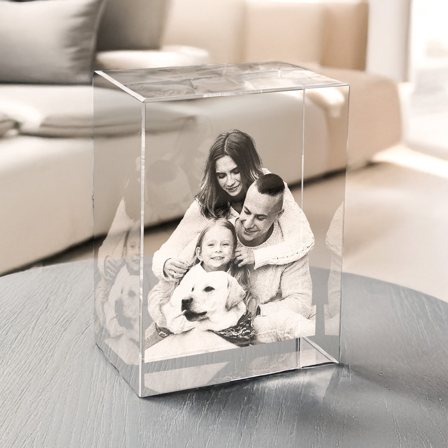 Glasblock | 3D-Glasfoto | Hochformat