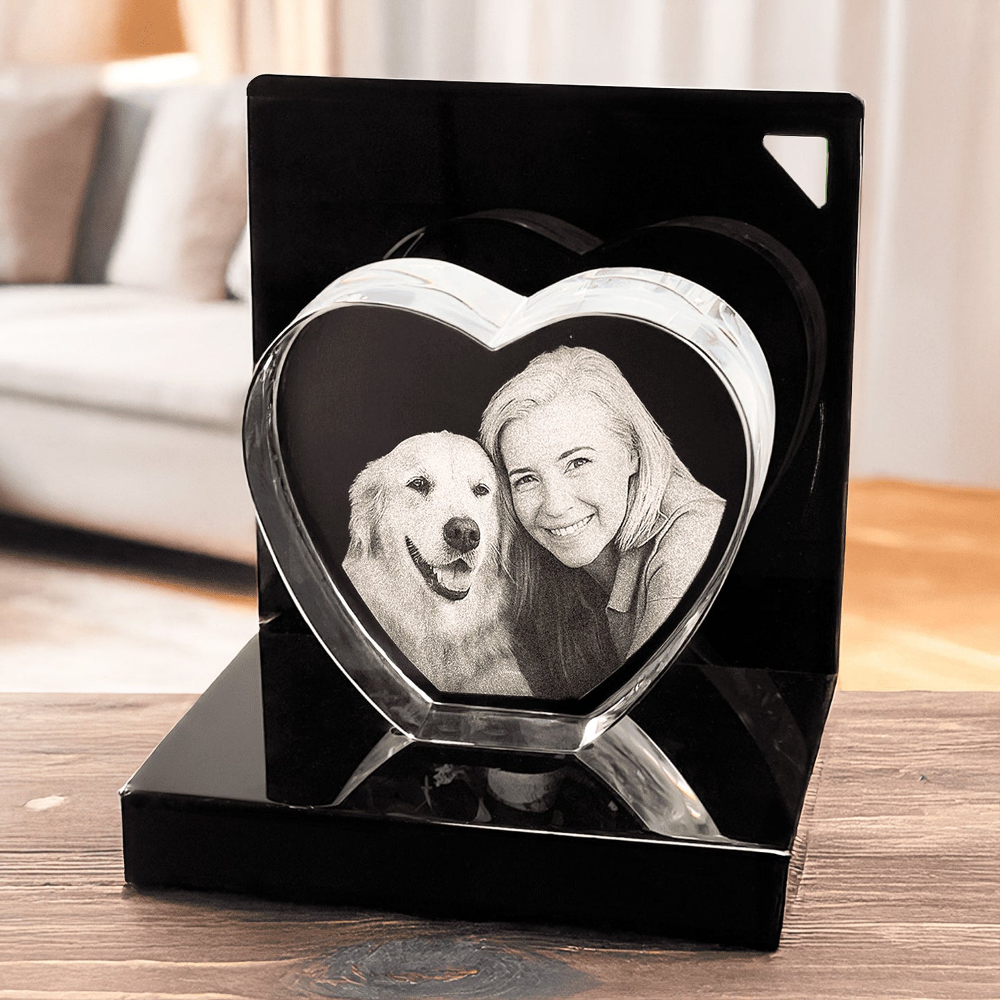 Glasherz | 3D-Glasfoto