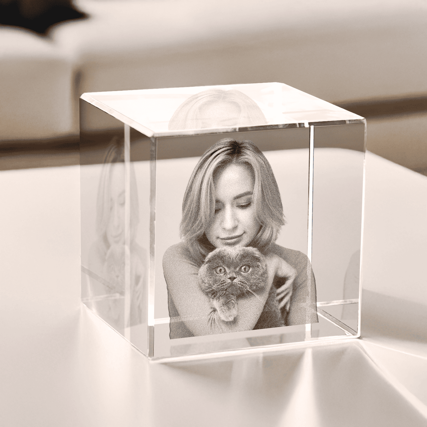 Glaswürfel | 3D-Glasfoto