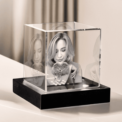 Glaswürfel | 3D-Glasfoto