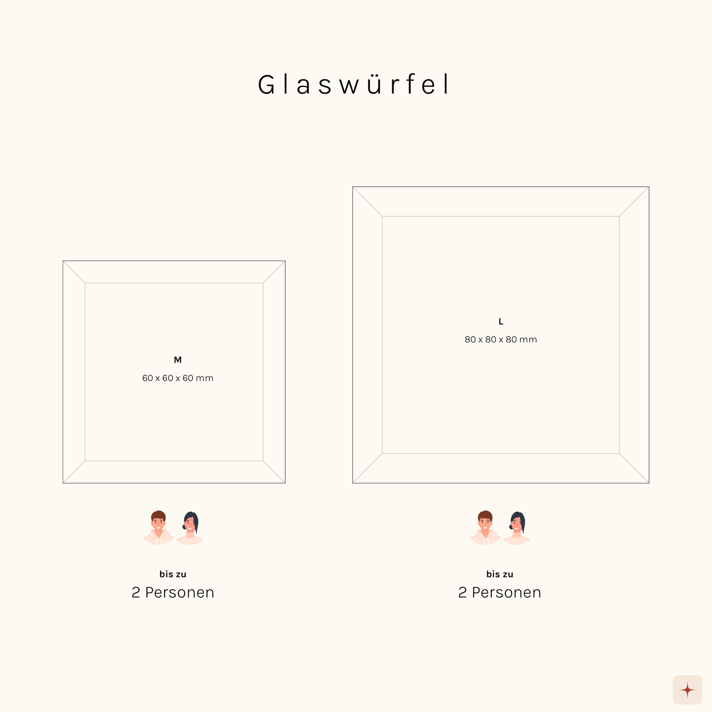 Glaswürfel | 3D-Glasfoto